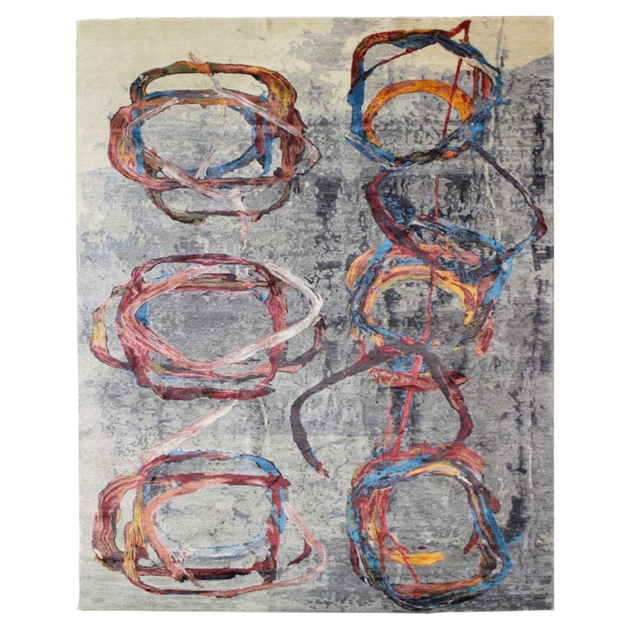 Impasto Modern Hand-Knotted Wool & Silk Rug – 8' x 10'