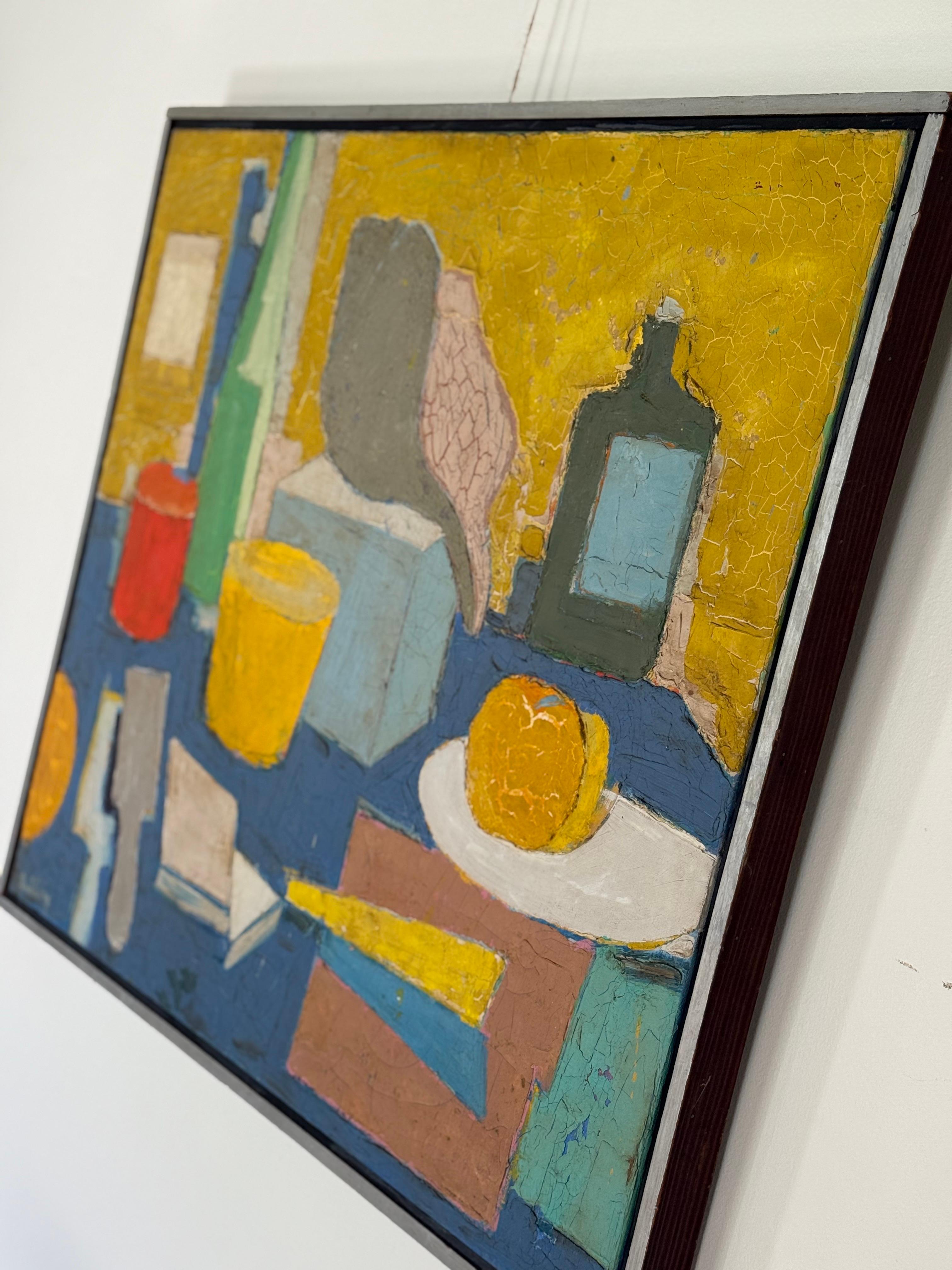 Impasto Stillleben Öl auf Leinwand (20. Jahrhundert) im Angebot