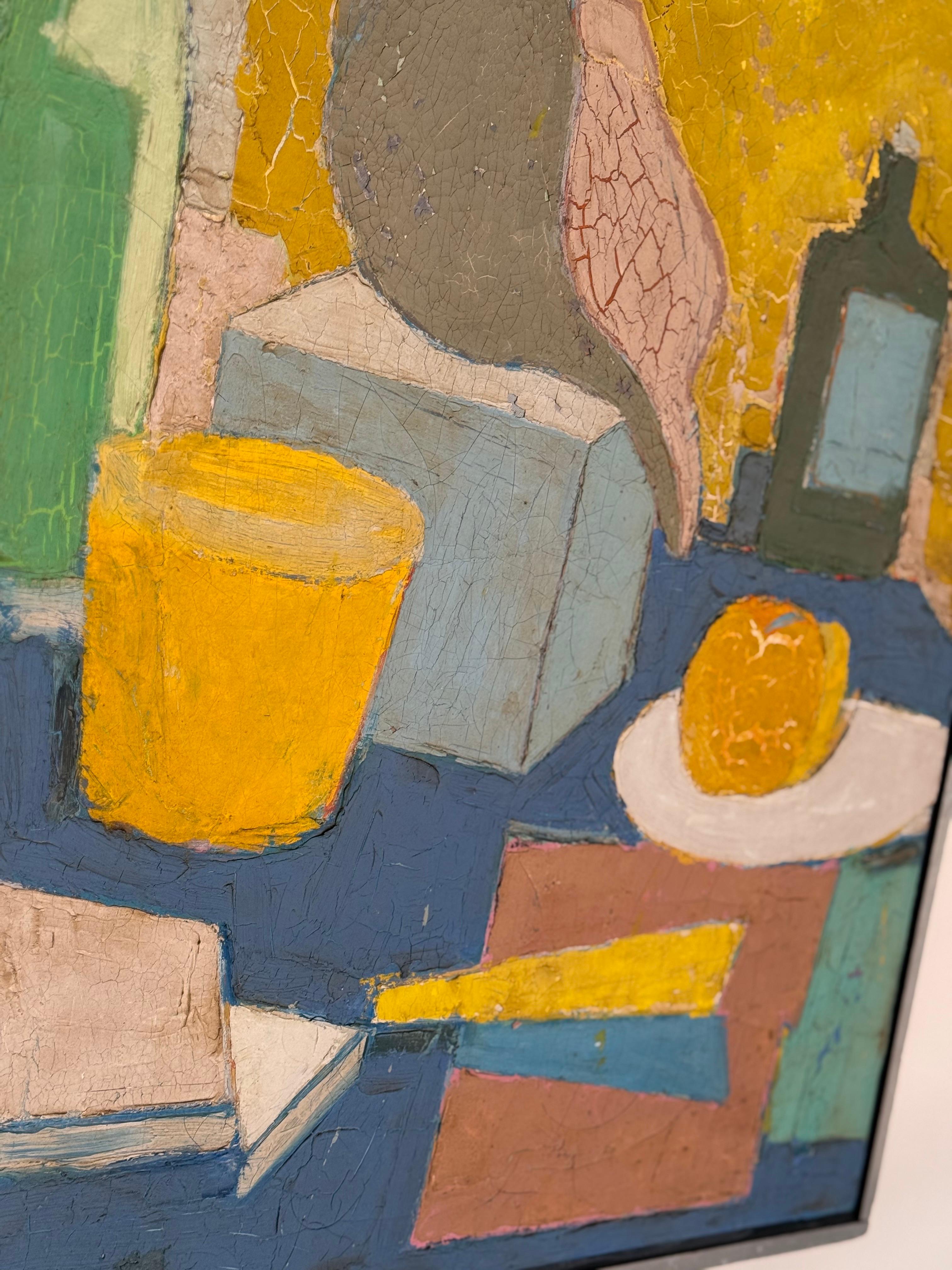 Impasto Stillleben Öl auf Leinwand im Angebot 1