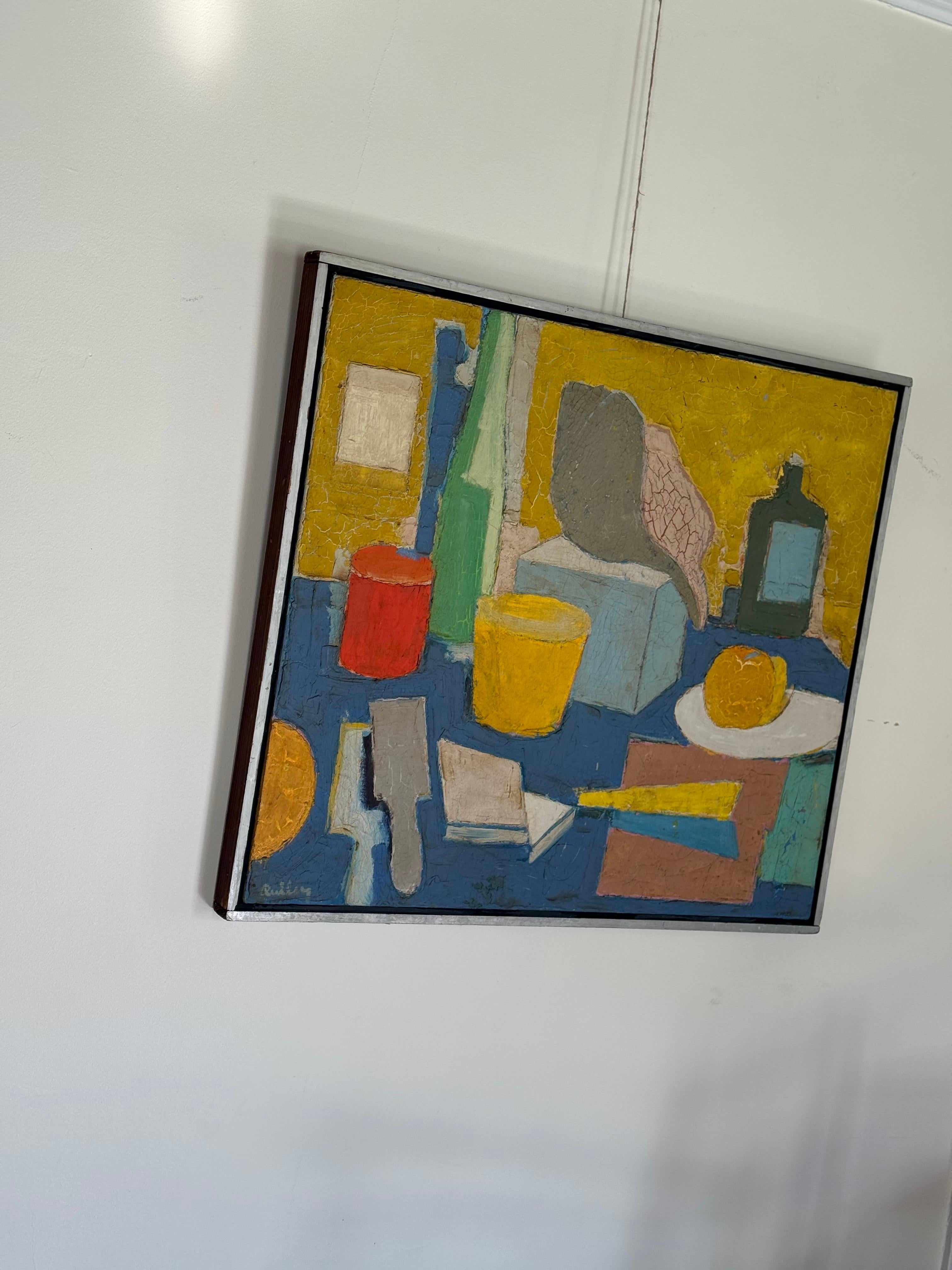 Impasto Stillleben Öl auf Leinwand im Angebot 4