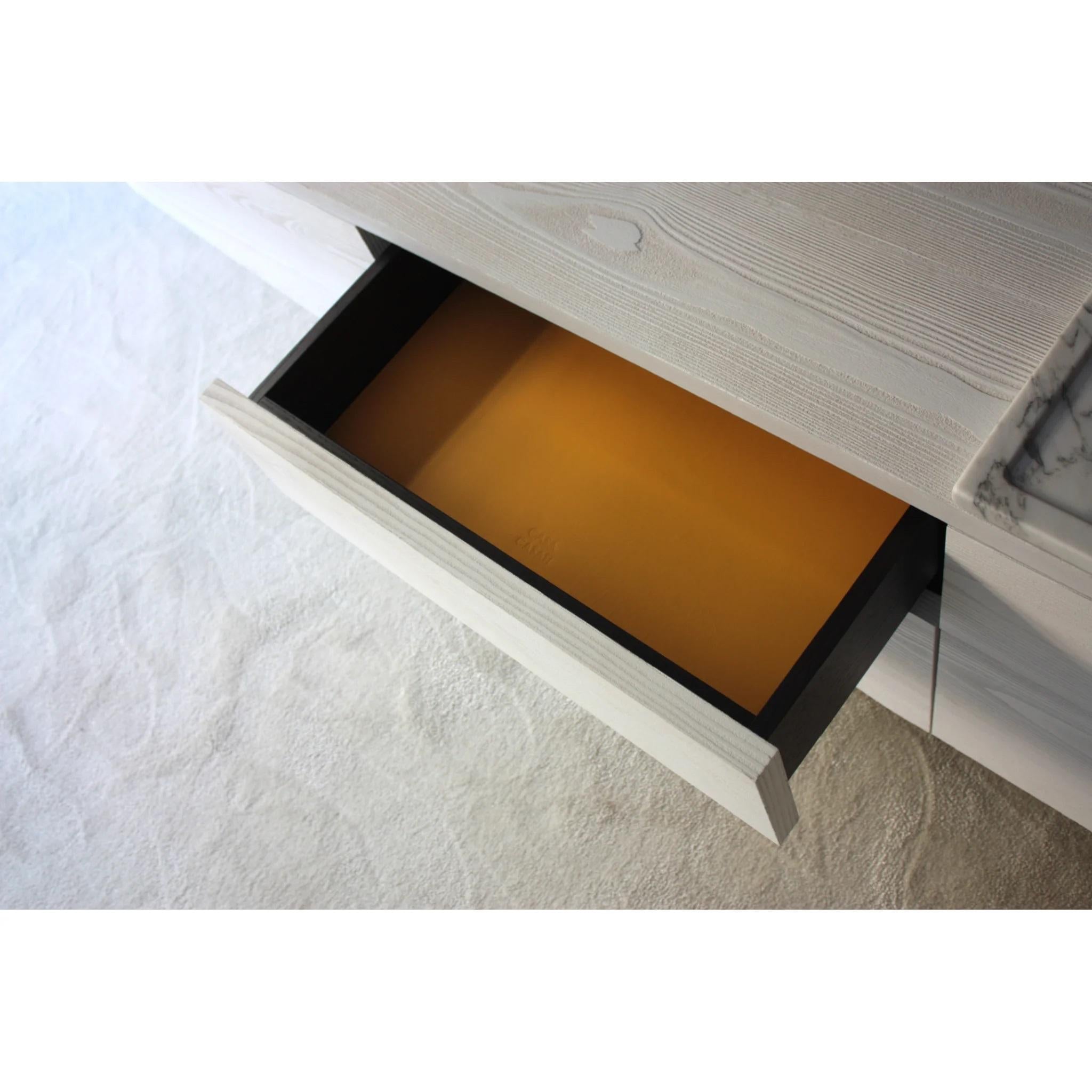 Postmoderno Impavido 240 Armadio in larice sabbiato bianco e rovere grigio di Casa Casati in vendita