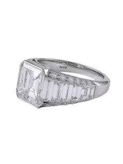 Sophia D. 3.01 Carat Emerald Cut Diamond Engagement Ring