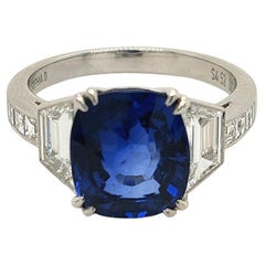 Sophia D. 4.52 Carat Sapphire and Diamond Engagement Ring