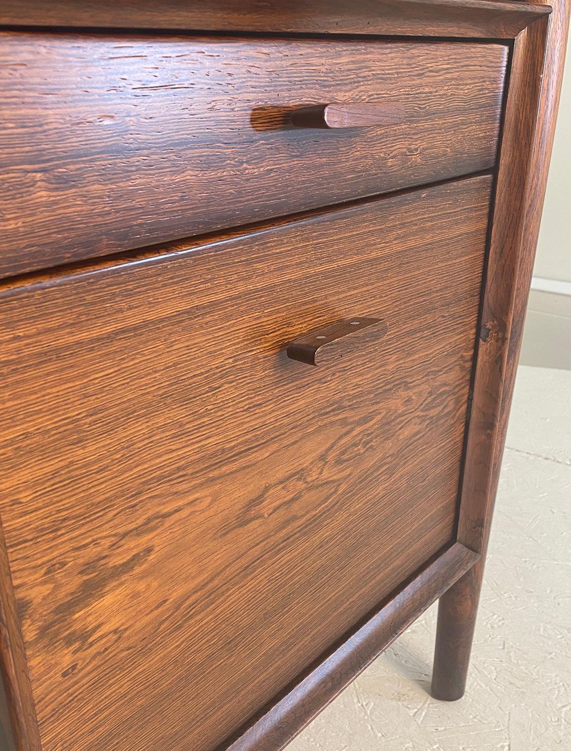 Impeccable and Complete Arne Vodder Desk and Return in Rosewood 6