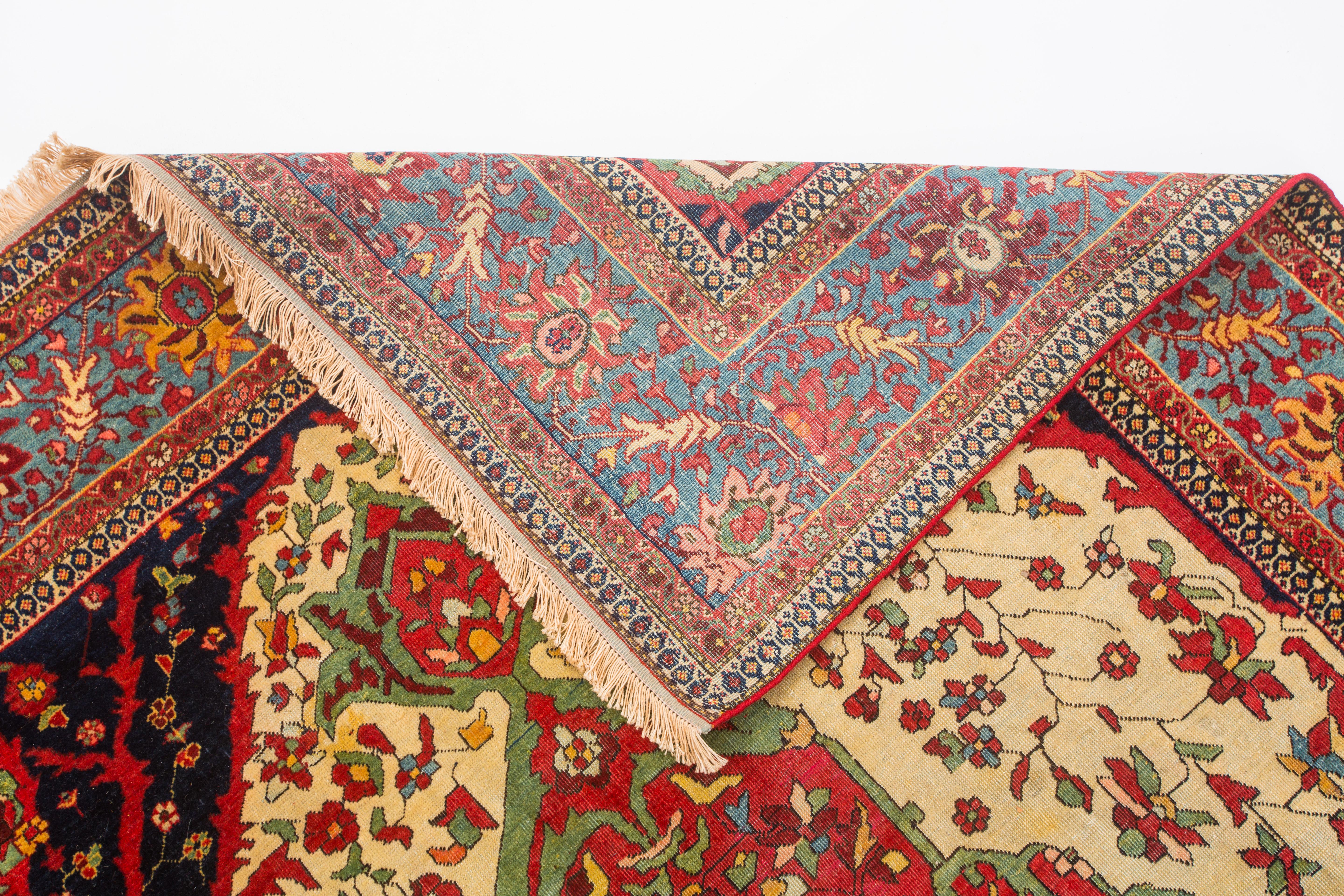 Impeccabile Sarouk artistico antico di Ferahan, 1880 in vendita 5