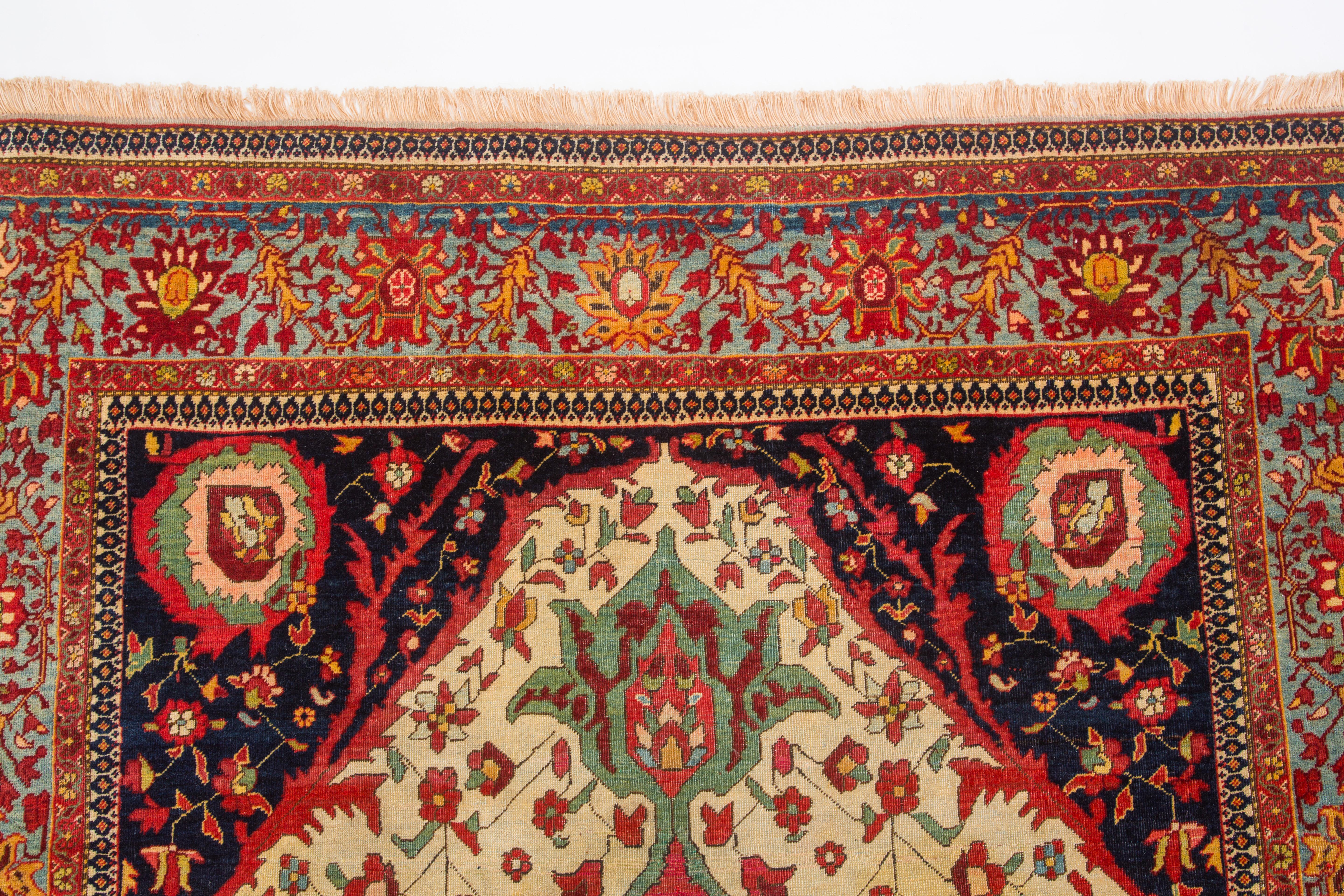 Persian Impeccable Artistic Antique Ferahan Sarouk, 1880  For Sale