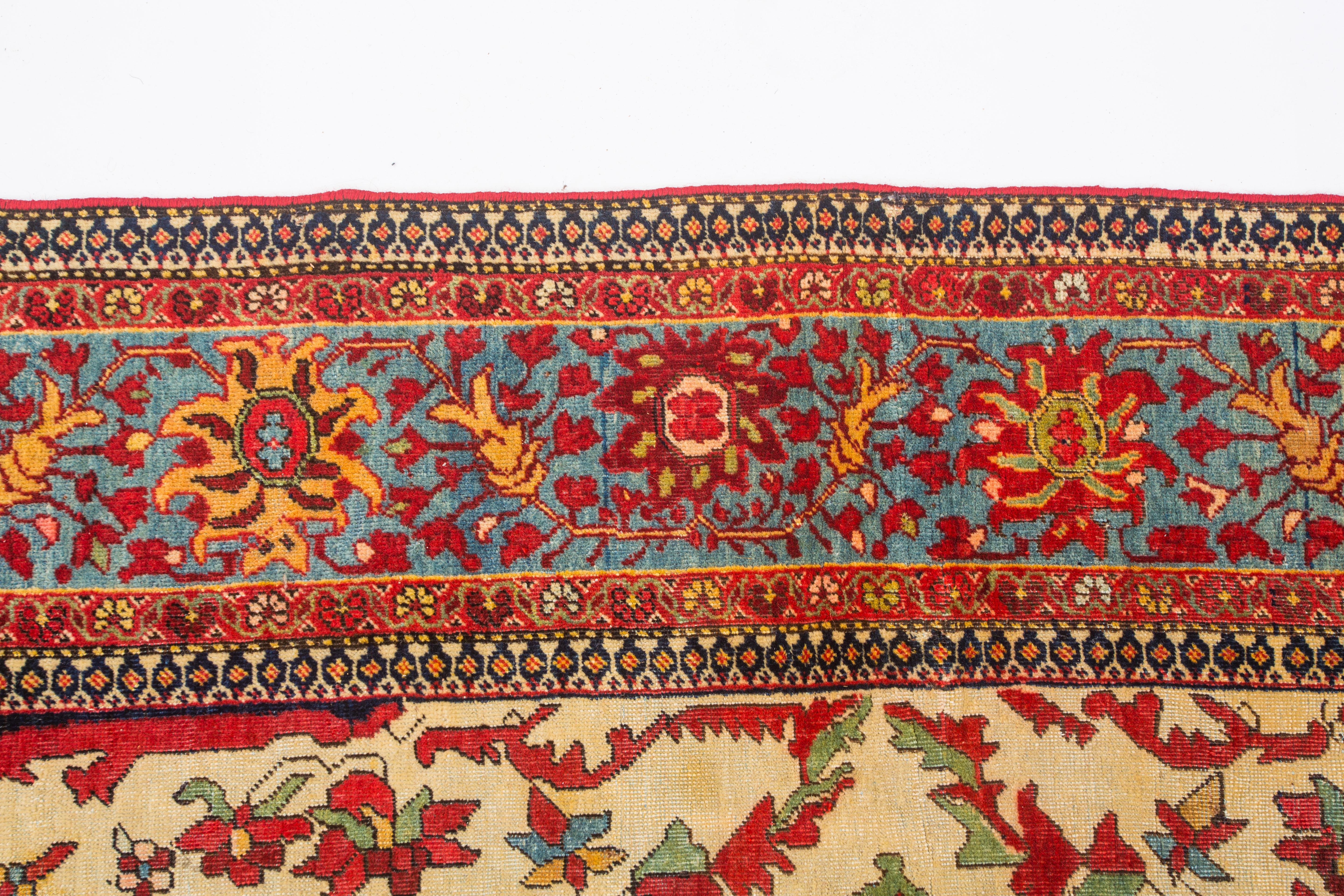 Impeccable Artistic Antique Ferahan Sarouk, 1880  In Excellent Condition For Sale In WYNNUM, QLD