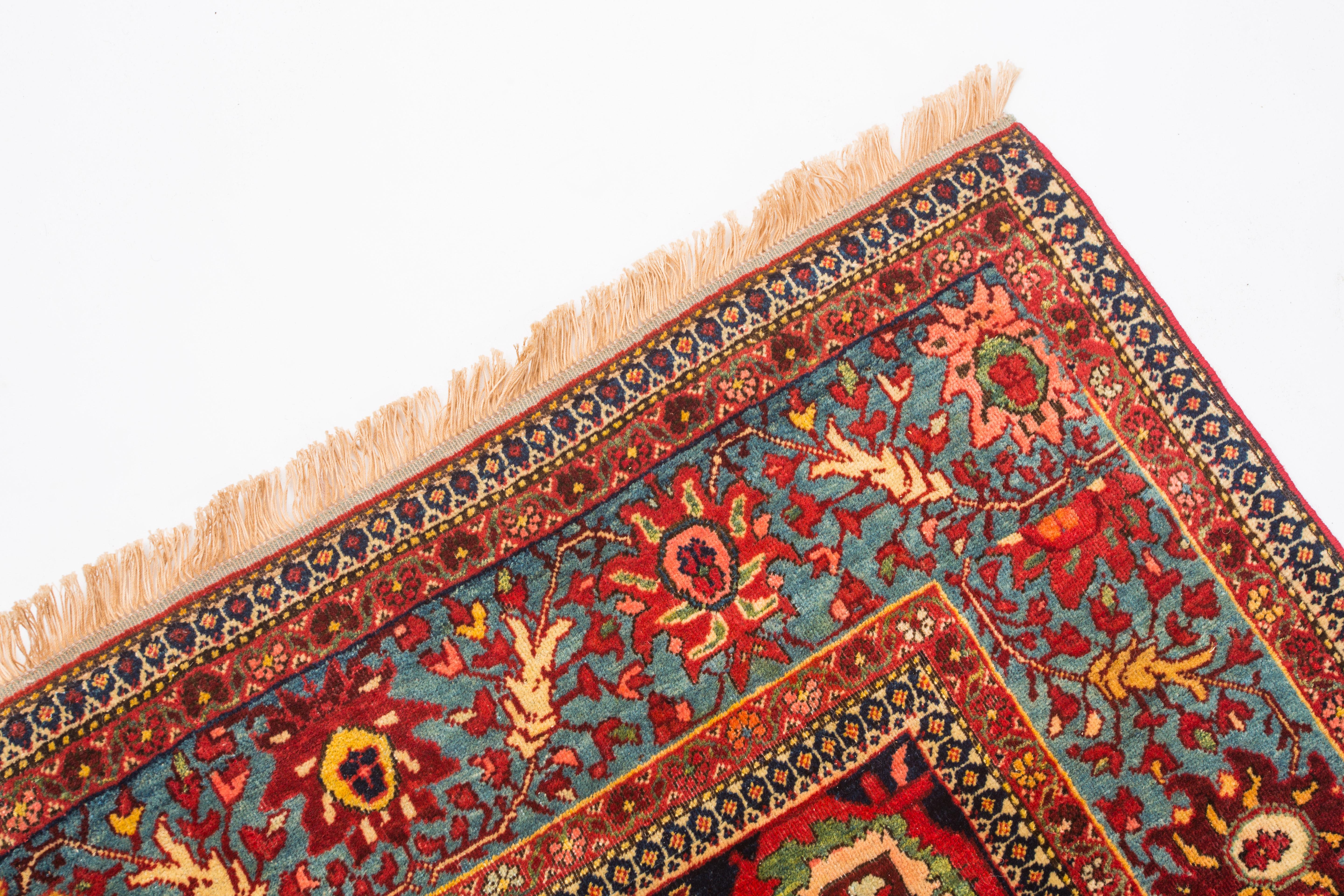 Wool Impeccable Artistic Antique Ferahan Sarouk, 1880  For Sale