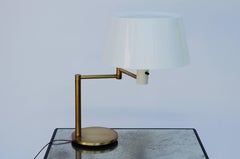 Impeccable Extendable Arm Lumilux Study Lamp by Gerald Thurston for Lightolier