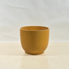 Impeccable Mustard or Ochre Glazed Ceramic Planter by Gainey Ceramics