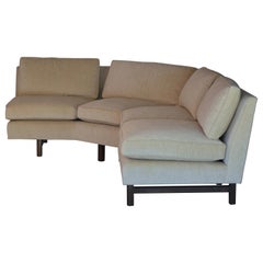 Impeccable Reupholstered Dunbar Sectional Sofa by Edward Wormley