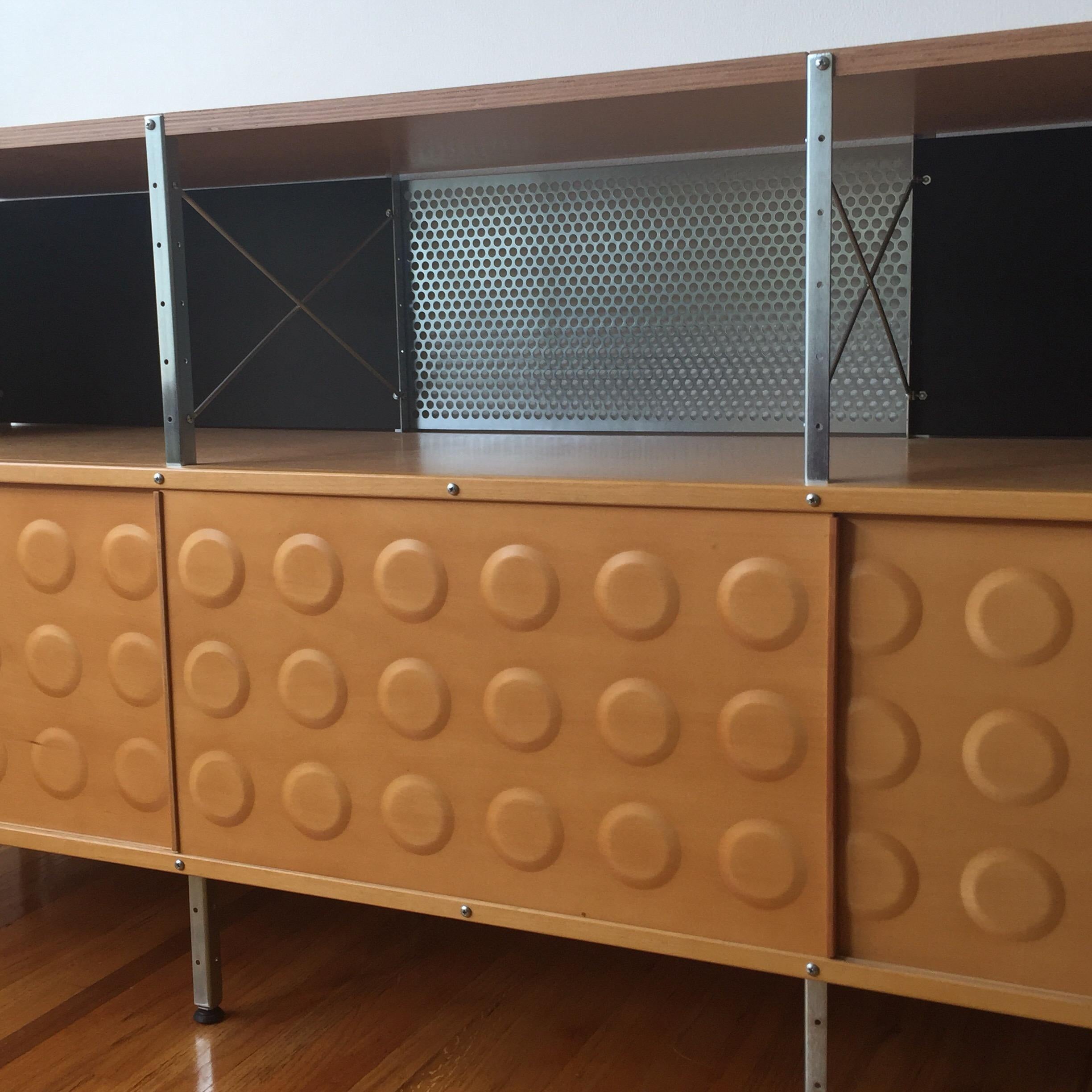Impeccable Three-Door Eames Storage Unit for Herman Miller In Excellent Condition In Los Angeles, CA