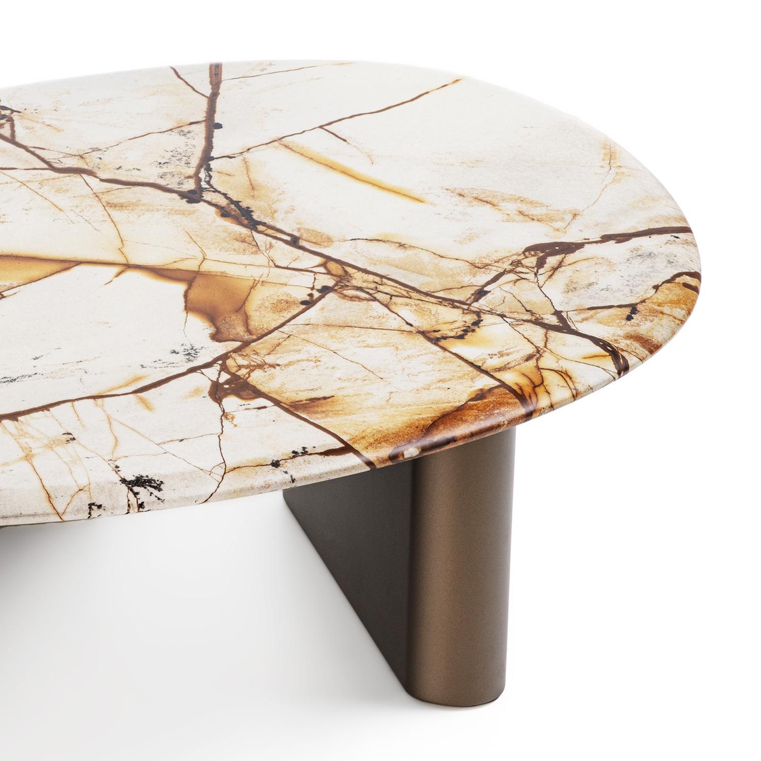 Italian Imperial Marble Coffee Table For Sale