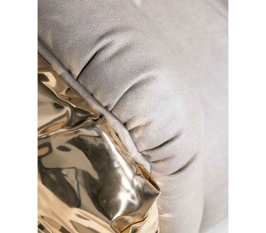 Imperfectio Armchair with Hand-Hammered Brass by Boca do Lobo In New Condition For Sale In New York, NY
