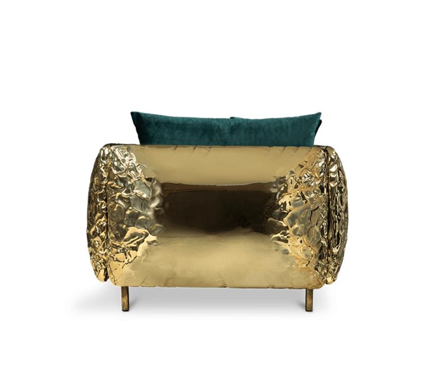 Imperfectio Armchair with Hand-Hammered Brass by Boca do Lobo For Sale 11