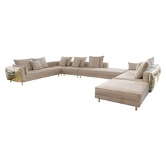 Imperfectio Cream Modular Sofa - Hand-Crafted Brass & Upholstery - Boca do Lobo
