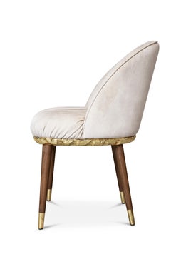 Imperfectio Dining Chair - Hand-Crafted Brass Wood & Upholstery - Boca do Lobo