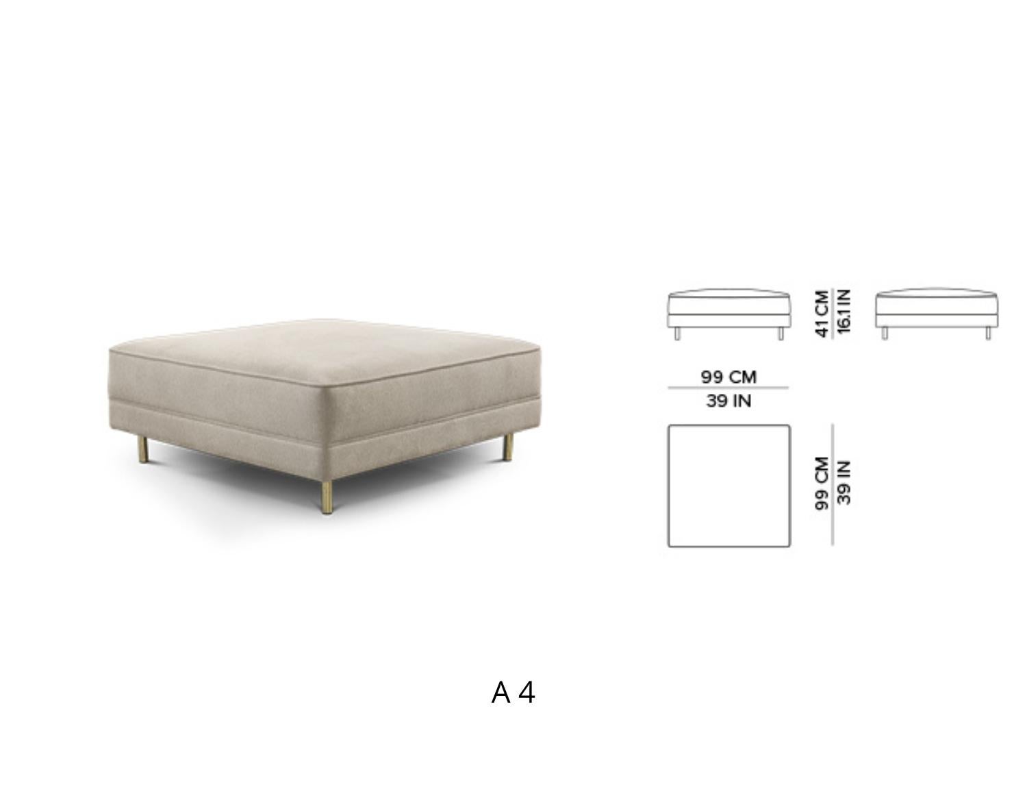 Modulares Sofa Imperfectio in Creme – handgefertigtes Messing und Polsterung – Boca do Lobo im Angebot 11