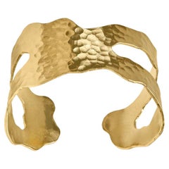 Imperfection Bracelet is handcrafted from gold-plated bronze