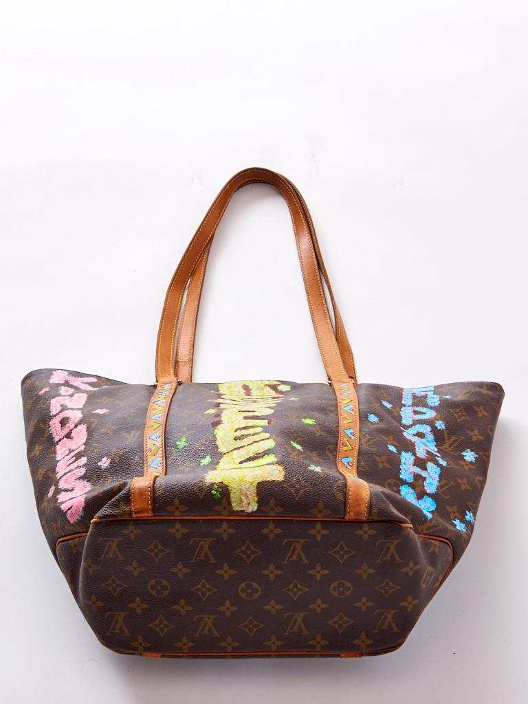 Imperfectly Perfect by Rebecca Moses Hand Painted Louis Vuitton Tote