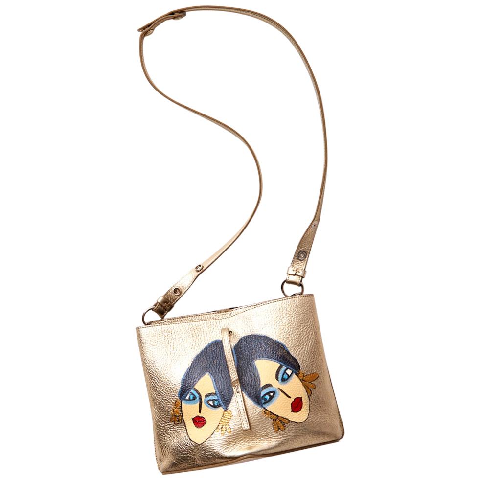 Imperfectly Perfect by Rebecca Moses Hand Painted Margiela Cross Body Bag
