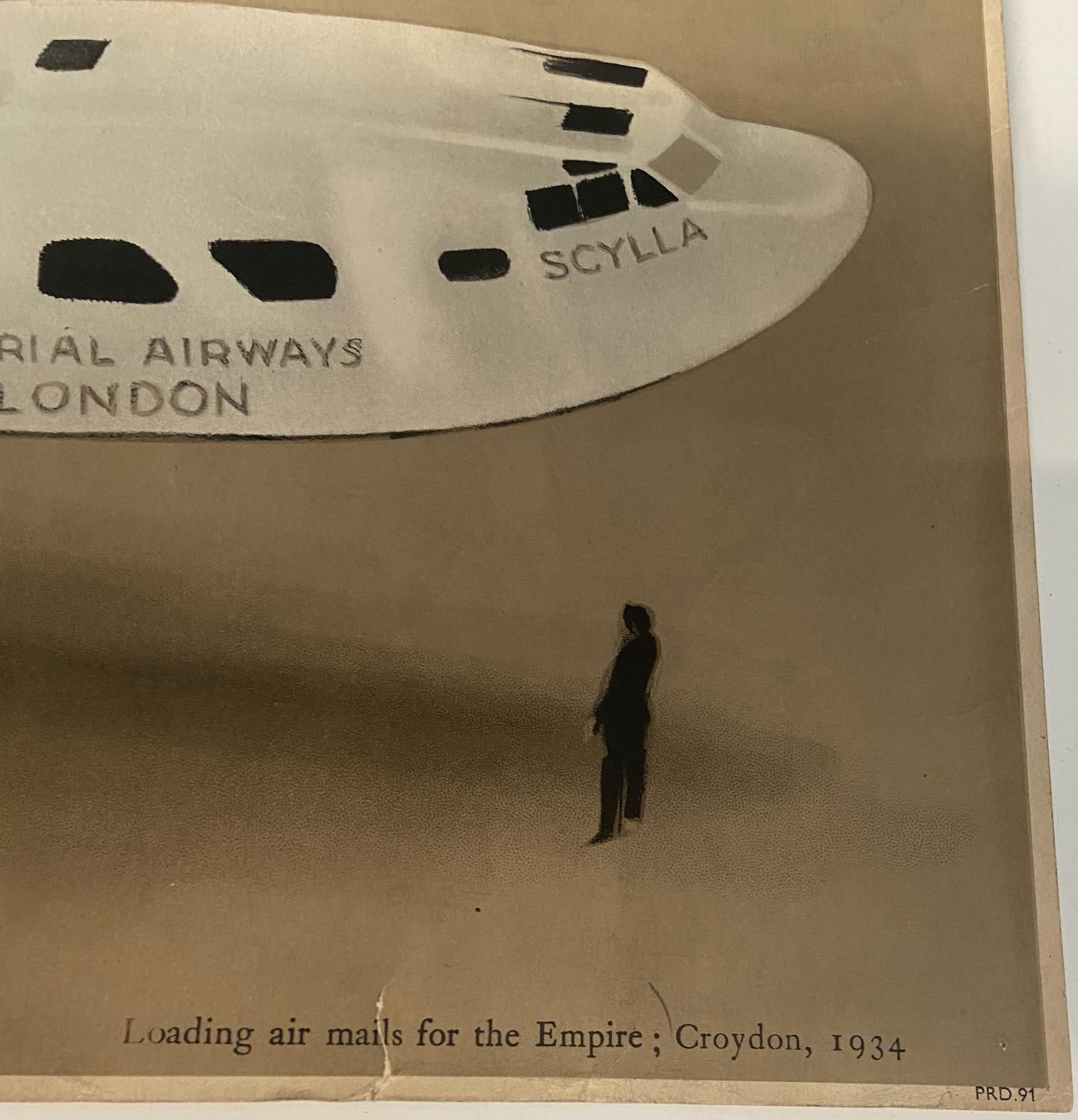 Imperial airways GPO-Plakat der kaiserlichen Eisenbahnen von H S Williamson, farbige Lithographie von 1934, Original im Zustand „Gut“ im Angebot in London, GB