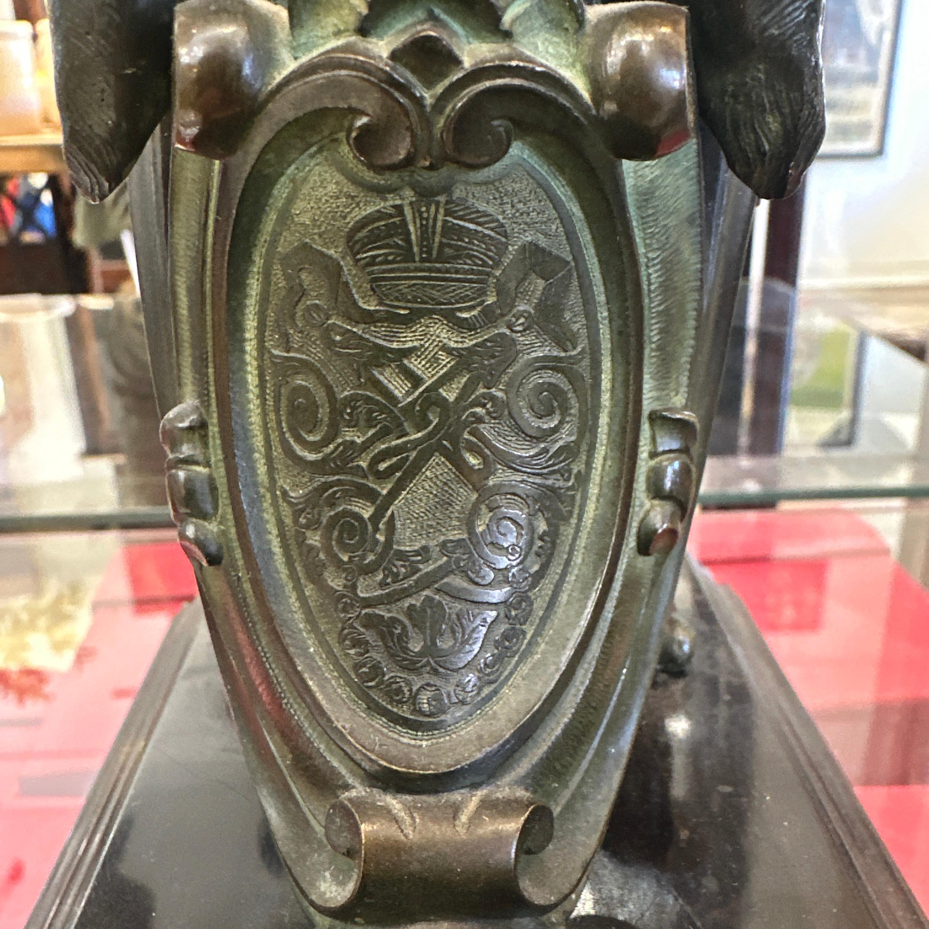 Set da scrivania in bronzo del Palazzo Imperiale Anichkov. Alexei Alexandrovich in vendita 10