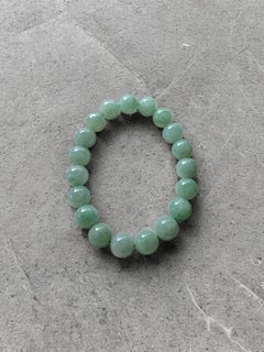 Imperial Burmese A-Jade Beaded Bracelet (MADE IN JAPAN) 10.5mm Each x 19 beads