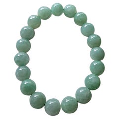 Imperial Burmese A-Jade Beaded Bracelet (MADE IN JAPAN) 10.5mm Each x 19 beads