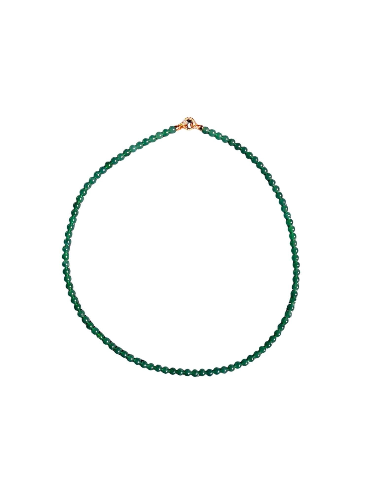 Imperial Burmese Certified A-Jade Beaded Long Necklace with Sterling Silver For Sale 4