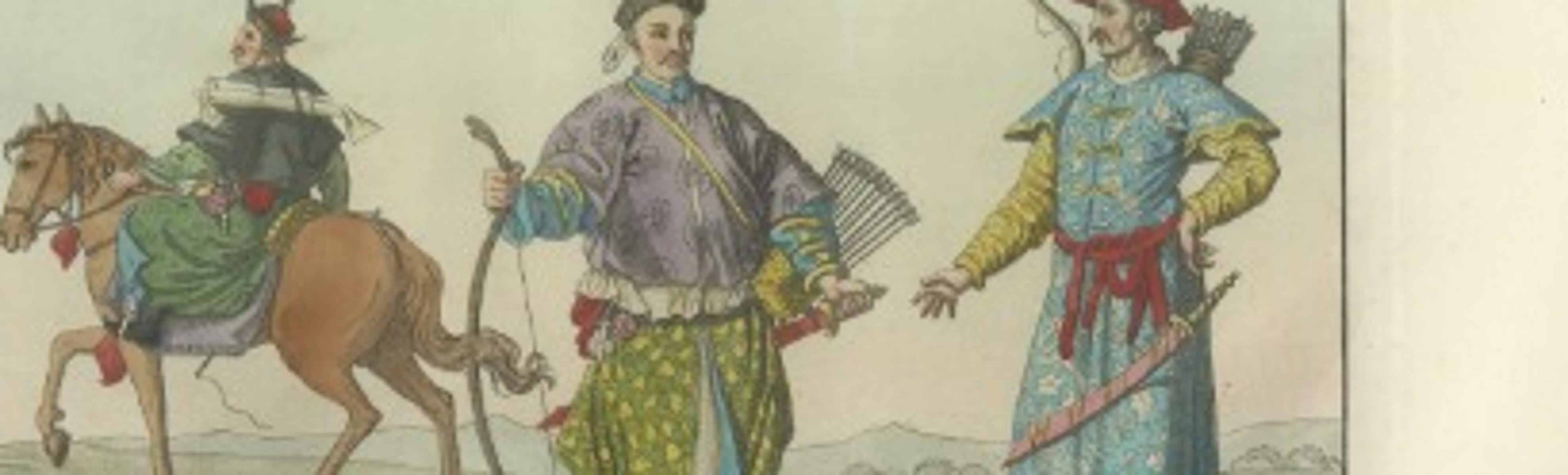 Imperial Chinese Processions – 3 Antique Prints, China, Hand Colored, 1815