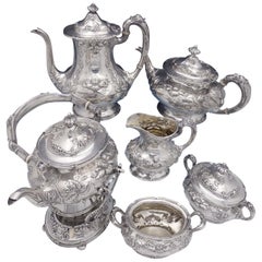 Imperial Chrysanthemum by Gorham Sterling Silver Tea Set 6-Piece Antique