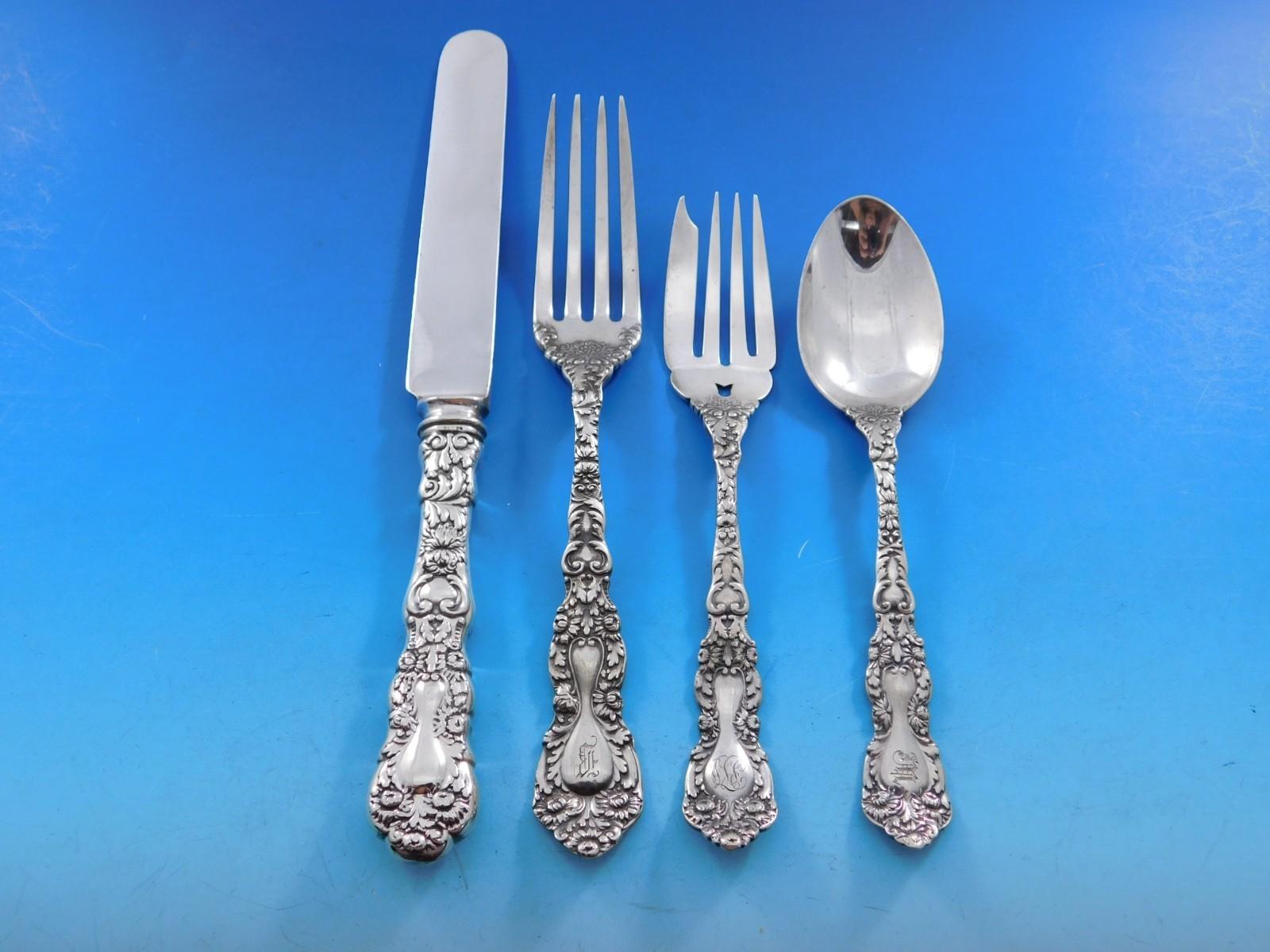 Imperial Chrysanthemum Gorham Set di posate in argento sterling per 8 persone 168 pezzi in vendita 8