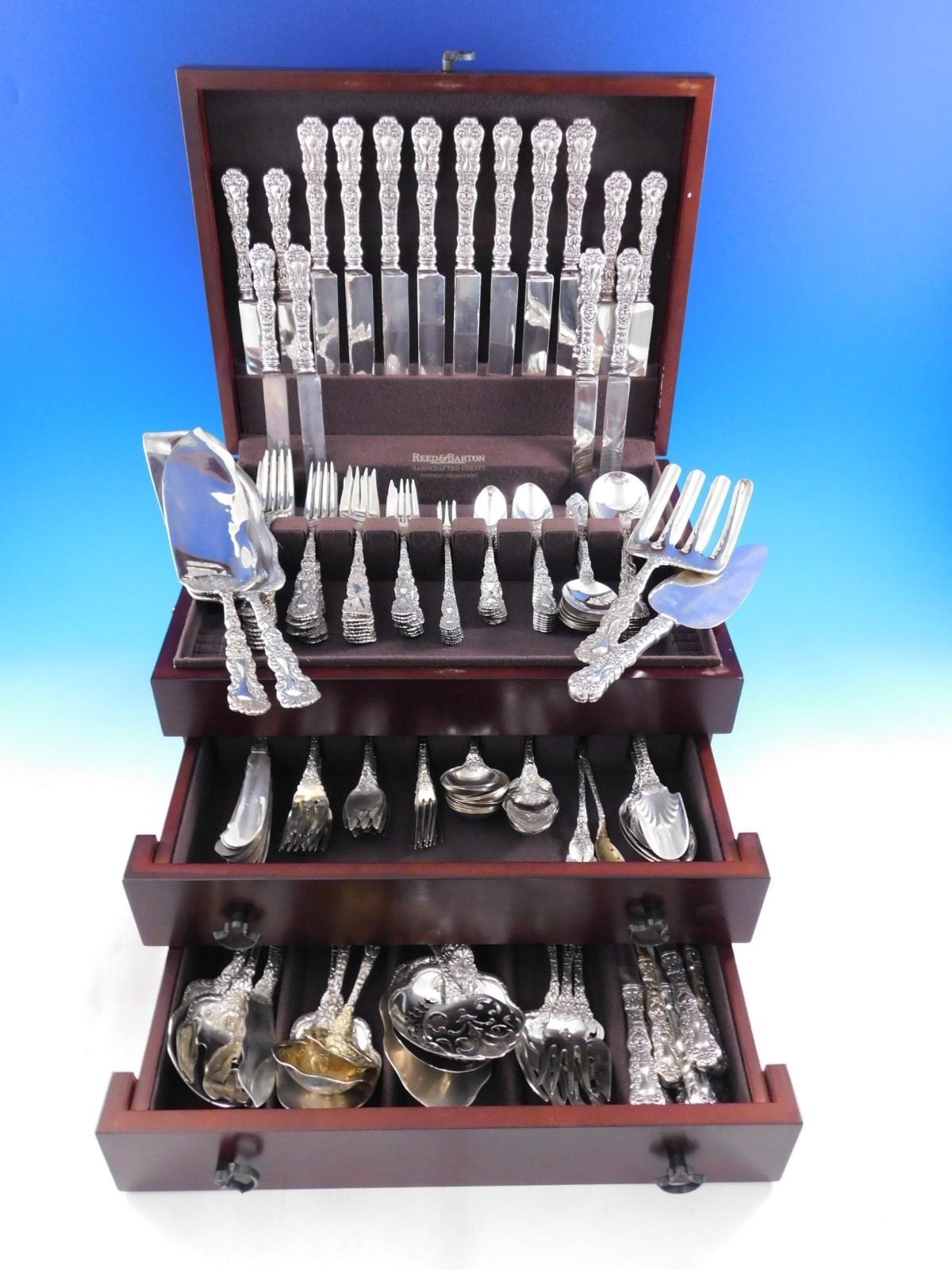 Imperial Chrysanthemum Gorham Set di posate in argento sterling per 8 persone 168 pezzi in vendita 11
