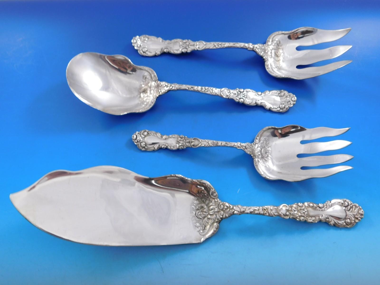 XX secolo Imperial Chrysanthemum Gorham Set di posate in argento sterling per 8 persone 168 pezzi in vendita