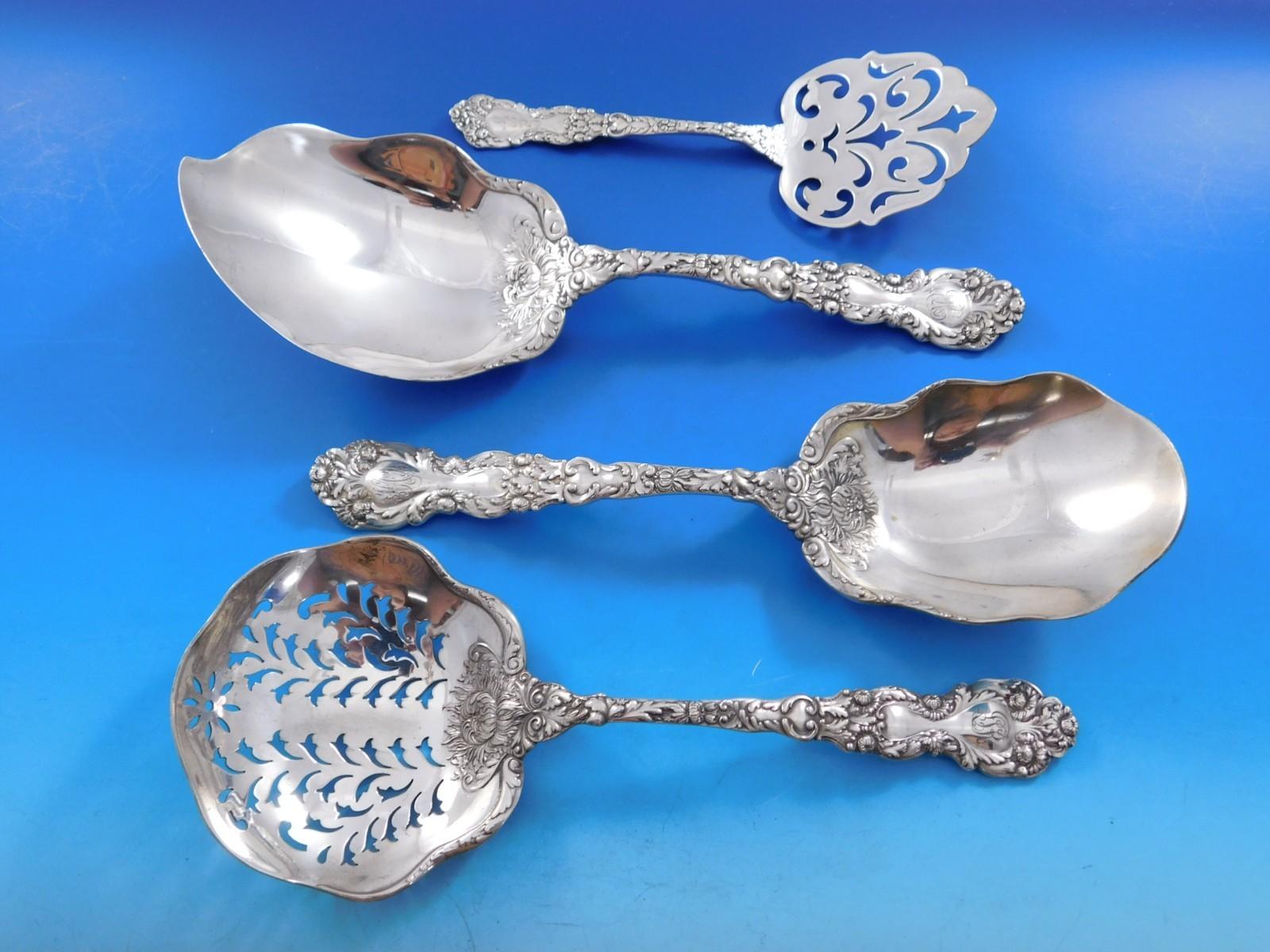 Imperial Chrysanthemum Gorham Set di posate in argento sterling per 8 persone 168 pezzi in vendita 1