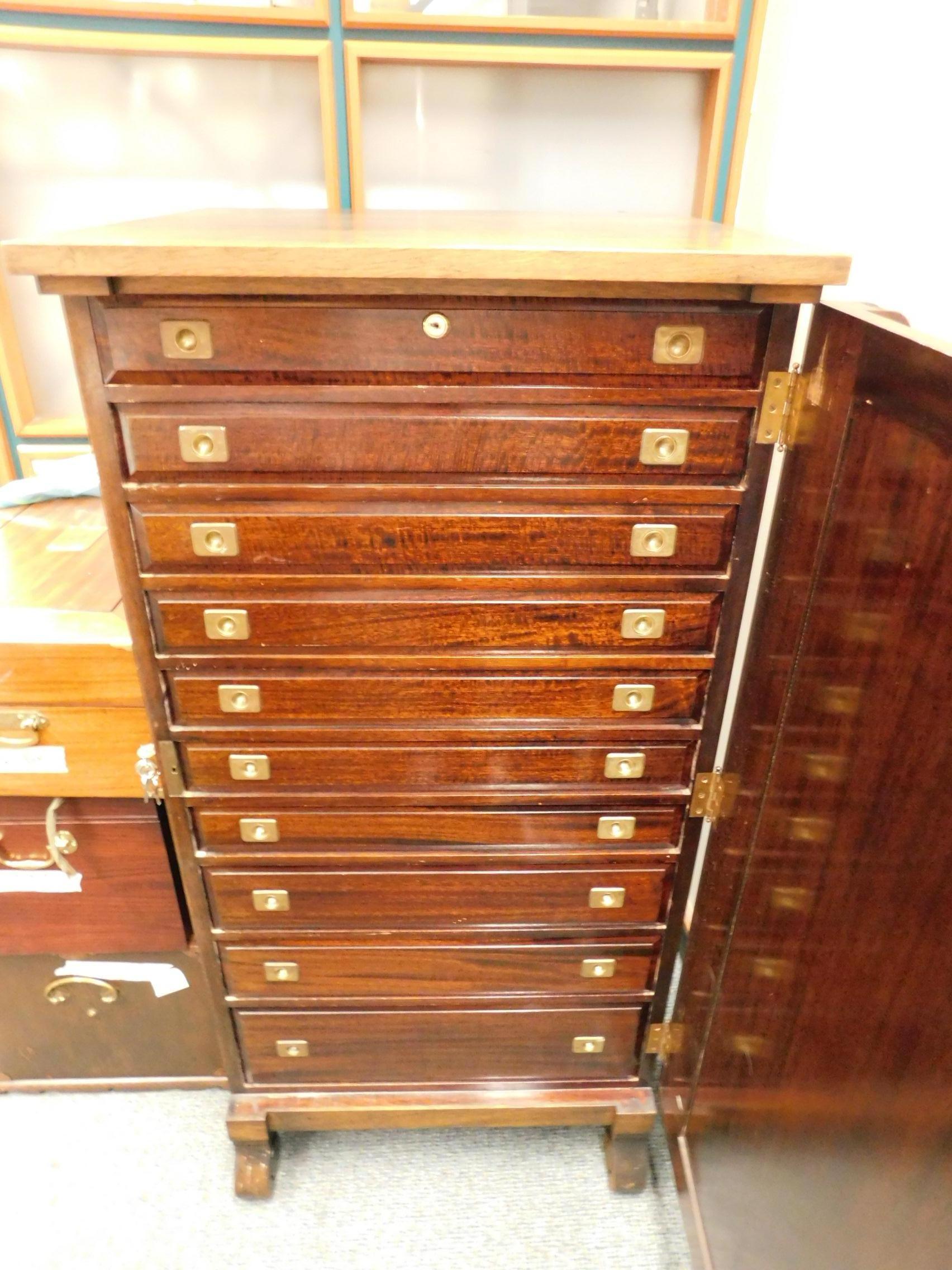 Provenance: This set was owned by then president of the Historic Broadmoor Resort, Charles L. Tutt II, for his home in Colorado Springs. That home was given to the Colorado College and is currently the Tutt Alumni House. The impressive 10 drawer