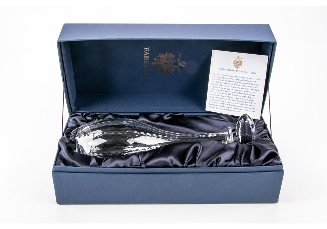 Hollywood Regency Imperial Collection Of Faberge Bristol Wine Decanter, Style #540-68 NIB For Sale