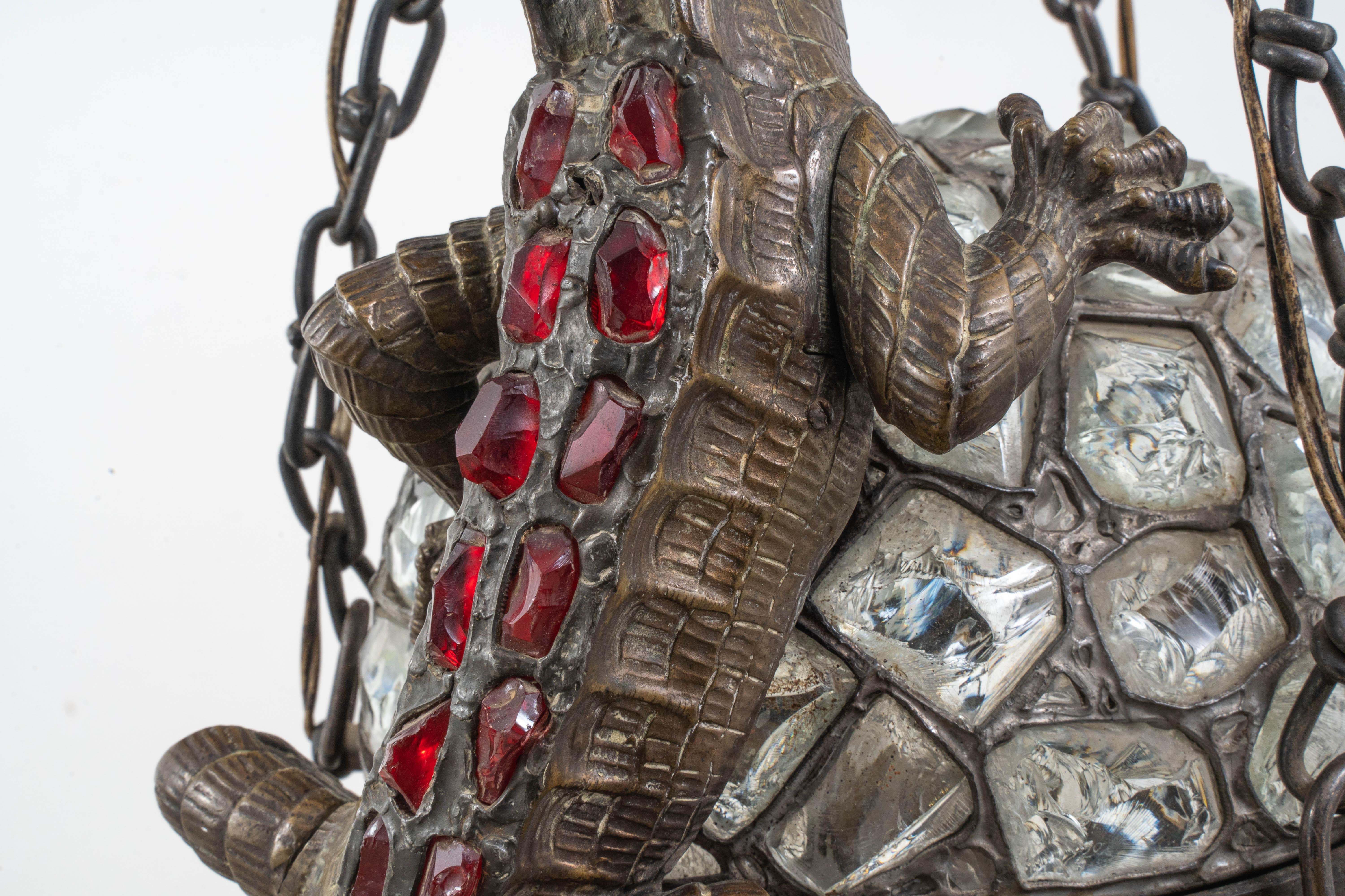 Imperial Crocodile in Tiffany Technique For Sale 3