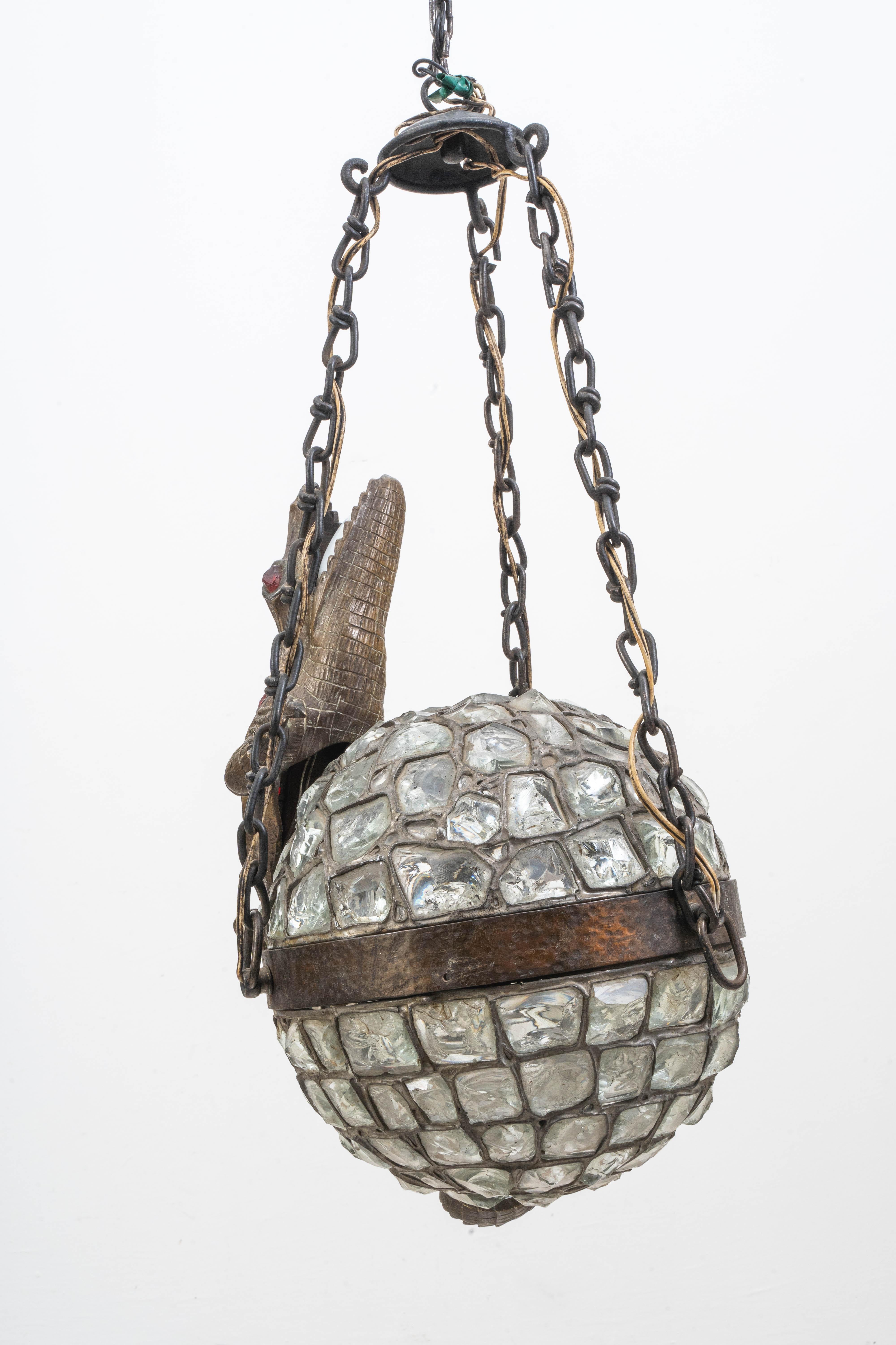 Russian Imperial Crocodile in Tiffany Technique For Sale