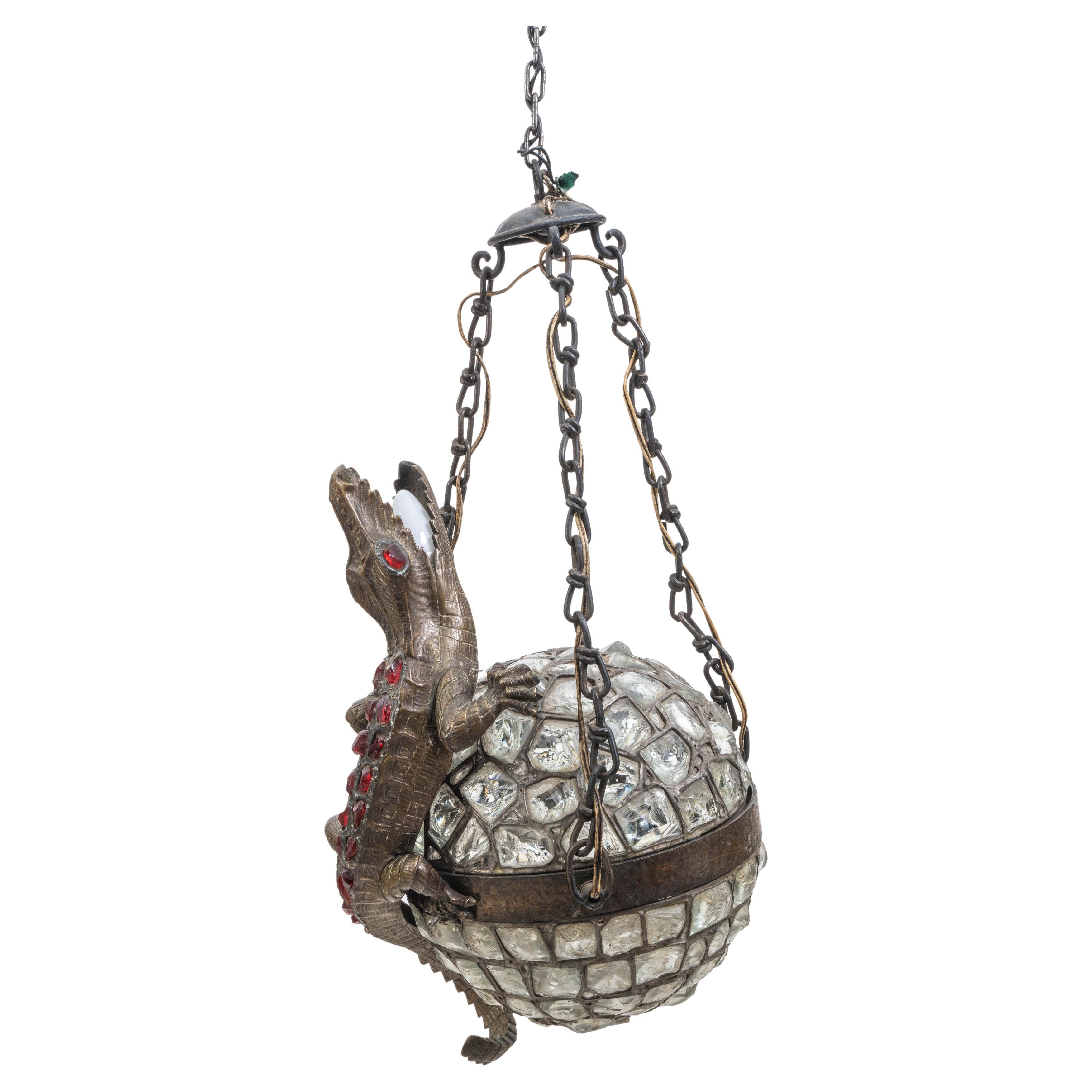 Imperial Crocodile in Tiffany Technique For Sale