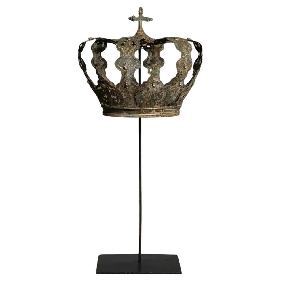 Imperial Decorative Crown with Stand, Royal-Inspired Design
