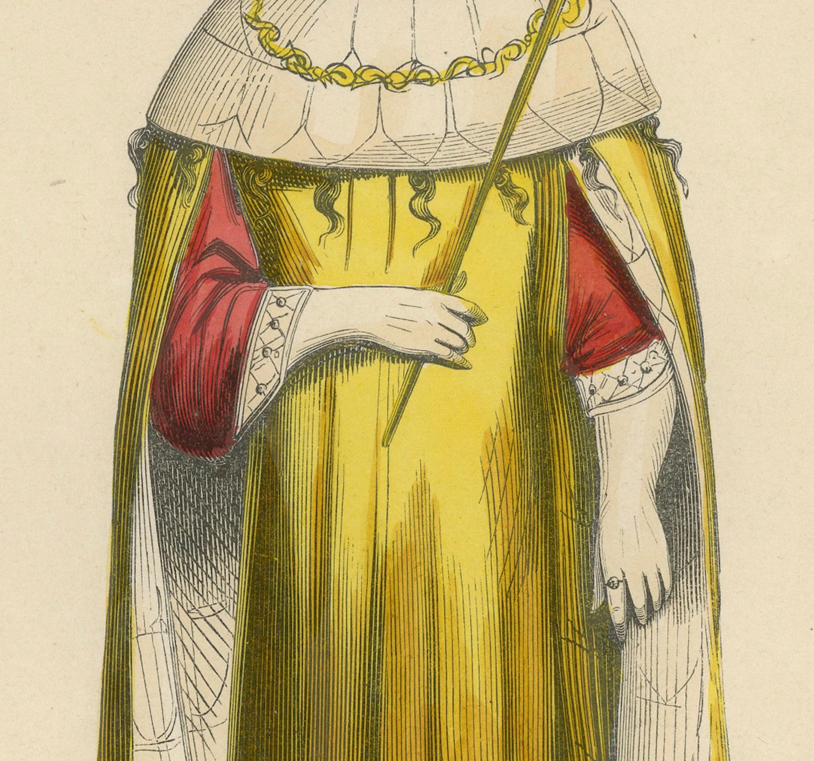 Imperial Dignity: A Roman Senator's Garb, Lithograph Published in 1847 In Good Condition For Sale In Langweer, NL