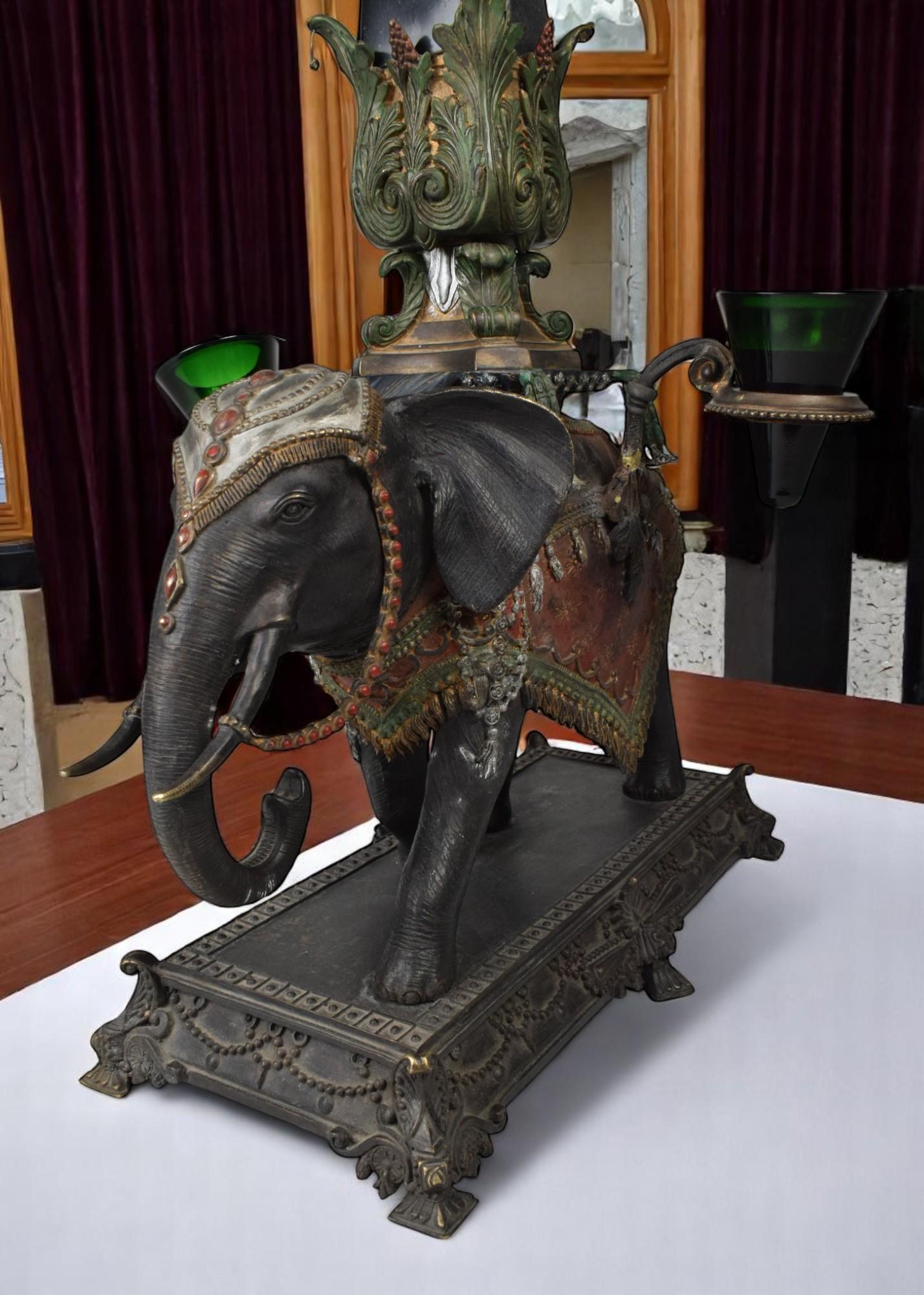 Imperial Elephant Candelabrum, Early 20th Century For Sale 4