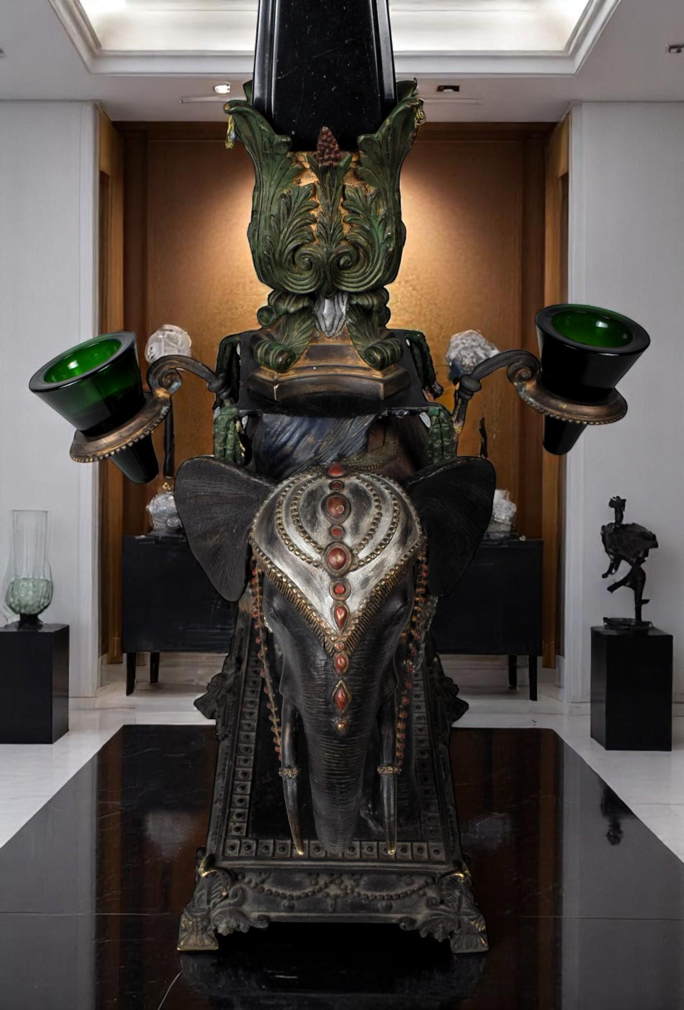 Imperial Elephant Candelabrum, Early 20th Century For Sale 5