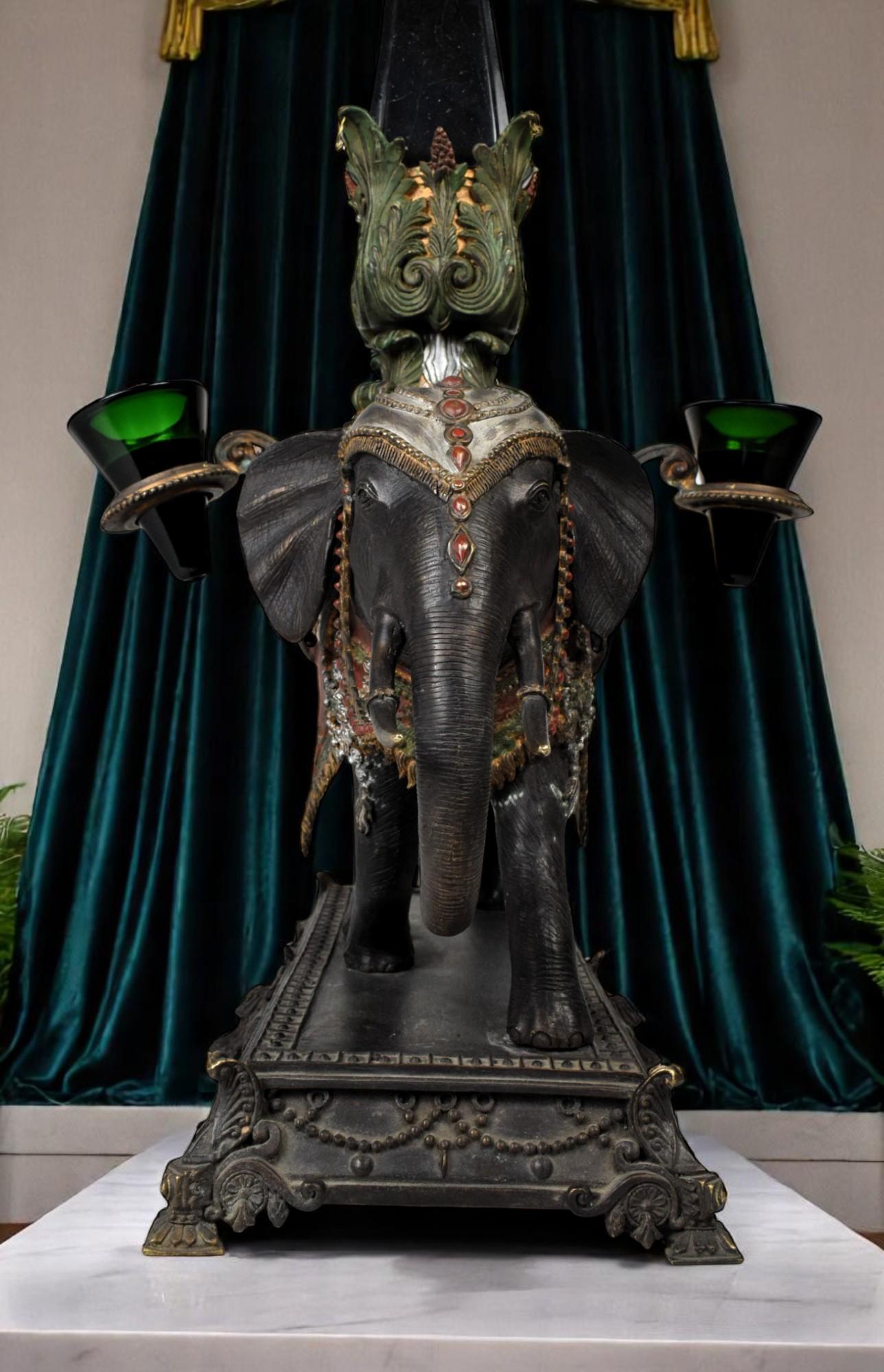 Imperial Elephant Candelabrum, Early 20th Century For Sale 6