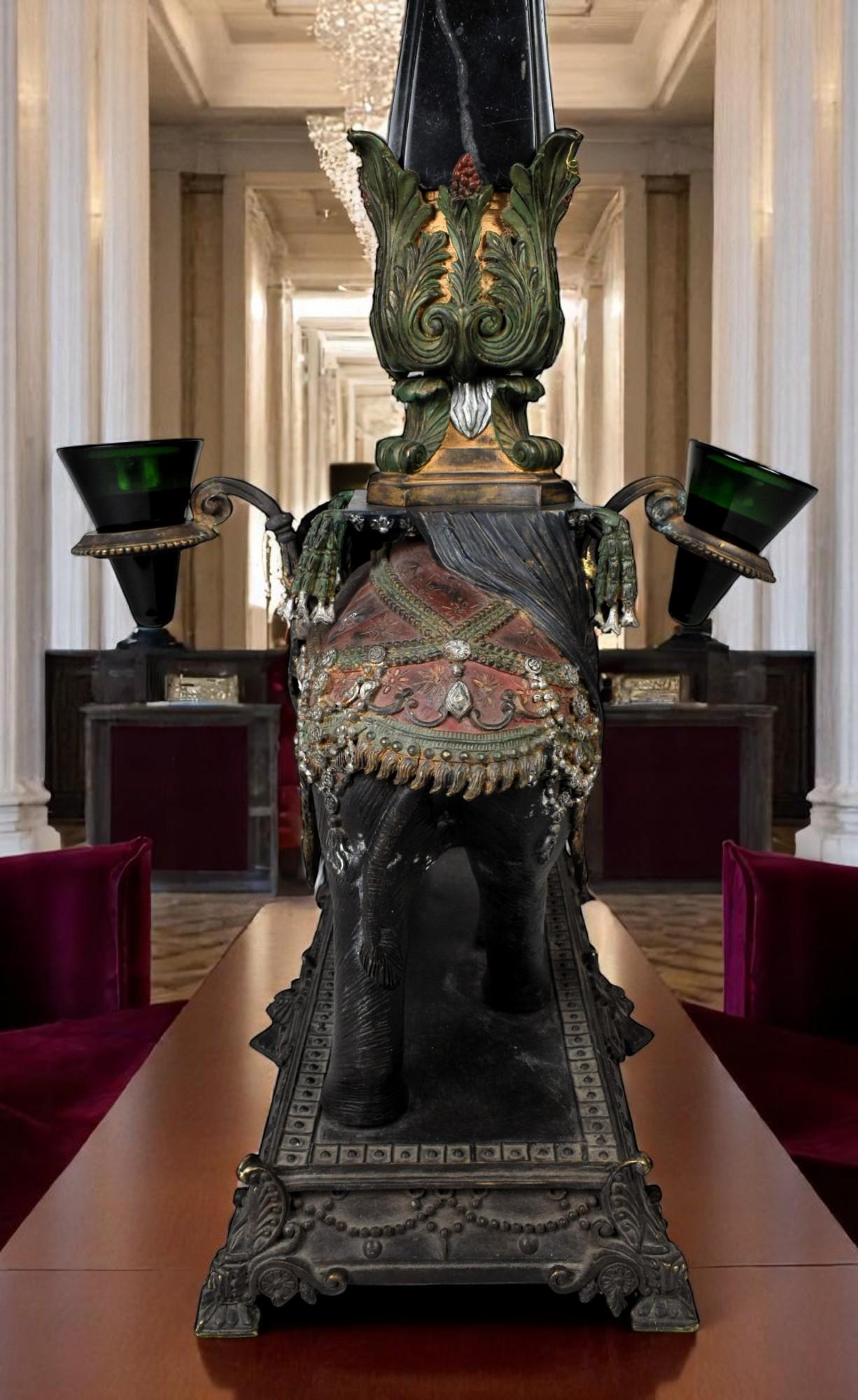 Imperial Elephant Candelabrum, Early 20th Century For Sale 9