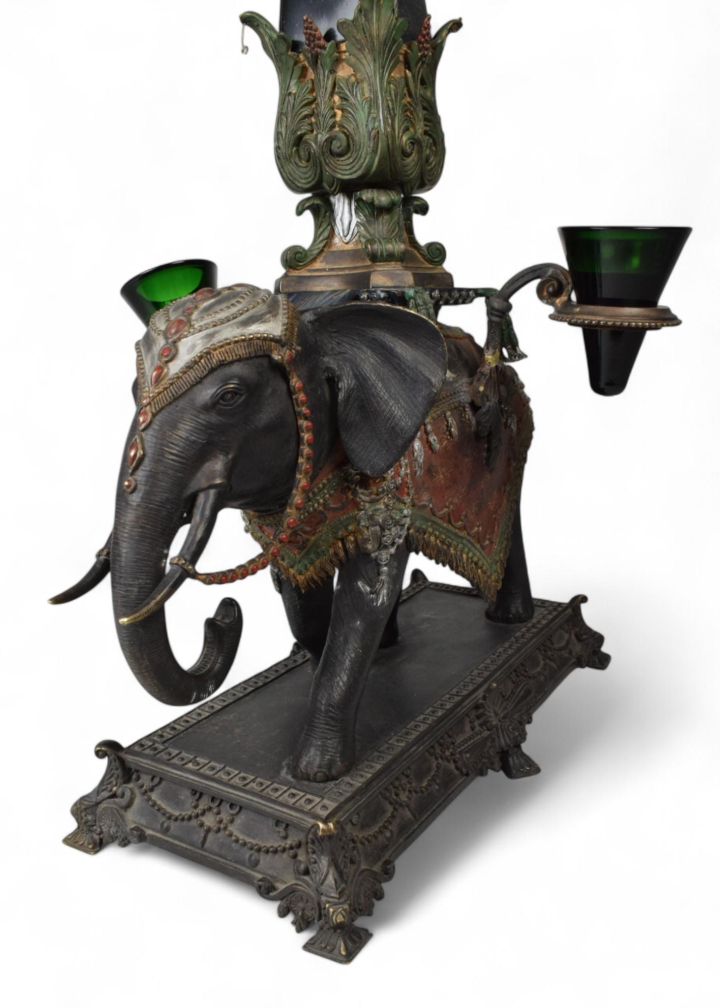 Art Deco Imperial Elephant Candelabrum, Early 20th Century For Sale