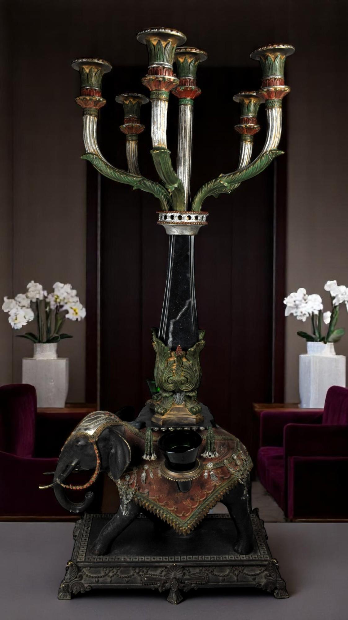 Imperial Elephant Candelabrum, Early 20th Century For Sale 2