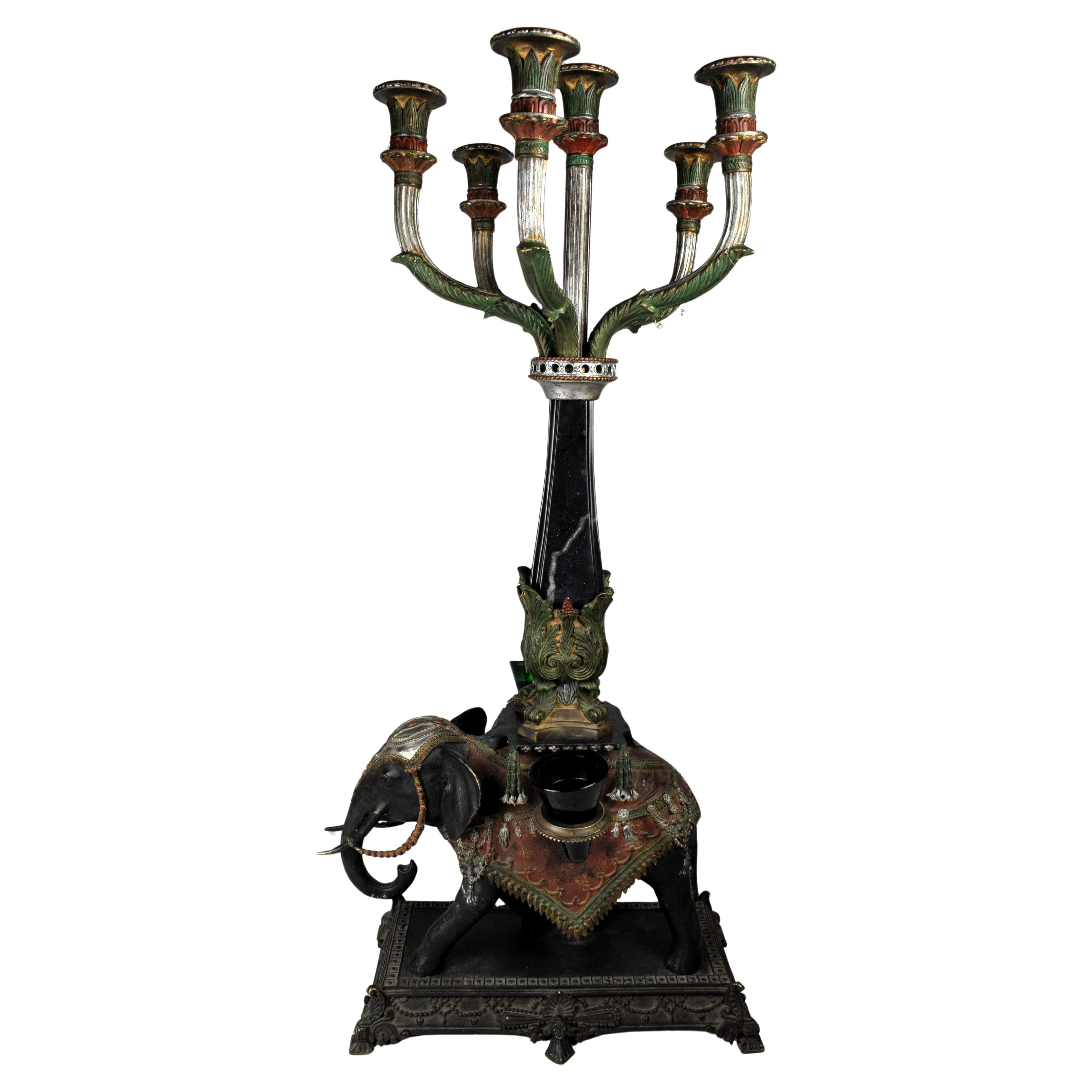 Imperial Elephant Candelabrum, Early 20th Century